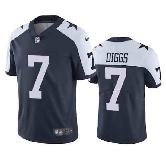 Nike Dallas Cowboys #7 Diggs Navy Blue Thanksgiving Men Stitched NFL Vapor Untouchable Limited Throwback Jersey->dallas cowboys->NFL Jersey