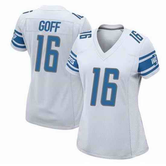 Women Detroit Lions Jared Goff #16 White Vapor Limited Stitched NFL Jersey->women nfl jersey->Women Jersey