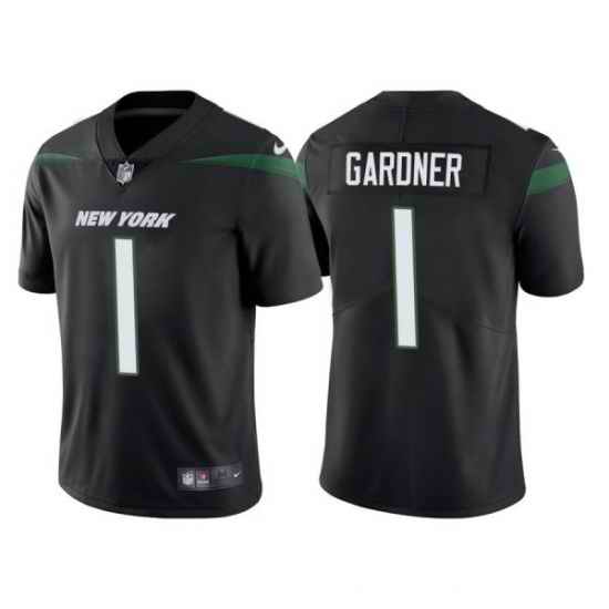 Nike New York Jets #1 Ahmad Gardner Black Youth 2022 NFL Draft Vapor Untouchable Limited Jersey->youth nfl jersey->Youth Jersey