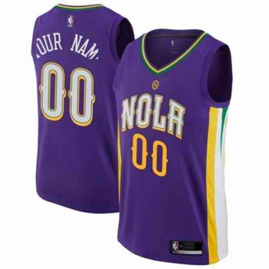 Men Women Youth Toddler New Orleans Pelicans Purple Custom Nike NBA Stitched Jersey->customized nba jersey->Custom Jersey