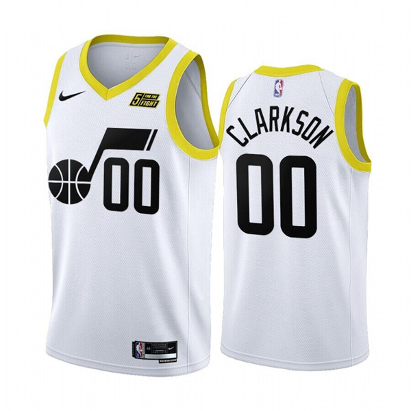 Men's Utah Jazz #00 Jordan Clarkson White 2022/23 Association Edition Stitched Basketball Jersey->utah jazz jerseys->NBA Jersey