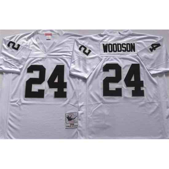 Men Las Vegas Raiders #24 Charles Woodson White Limited Stitched jersey->las vegas raiders->NFL Jersey