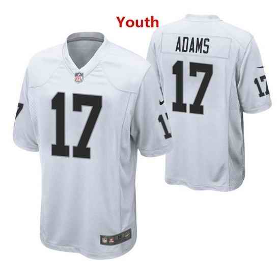 Youth  Las Vegas Raiders #17 Davante Adams White Vapor Limited Stitched Jersey->youth nfl jersey->Youth Jersey