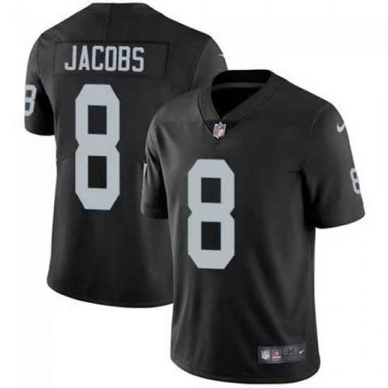 Men's Las Vegas Raiders #8 Josh Jacobs Black Vapor Limited Stitched Jersey->denver broncos->NFL Jersey