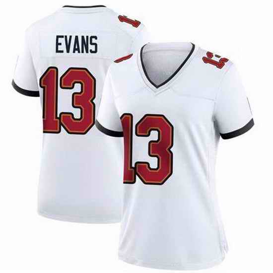 Women Tampa Bay Buccaneers #13 Mike Evans Nike White Vapor Limited Jersey->women nfl jersey->Women Jersey