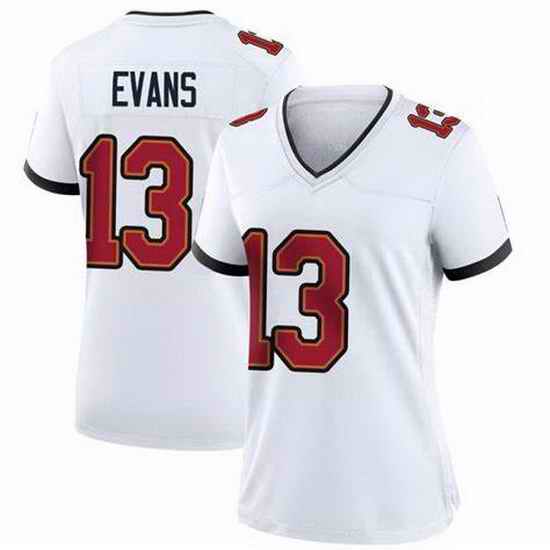 Women Tampa Bay Buccaneers #13 Mike Evans Nike White Vapor Limited Jersey