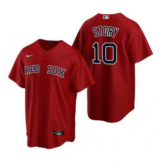 Men Boston Red Sox #10 Trevor Story Red Cool Base Stitched Baseball jersey->boston red sox->MLB Jersey