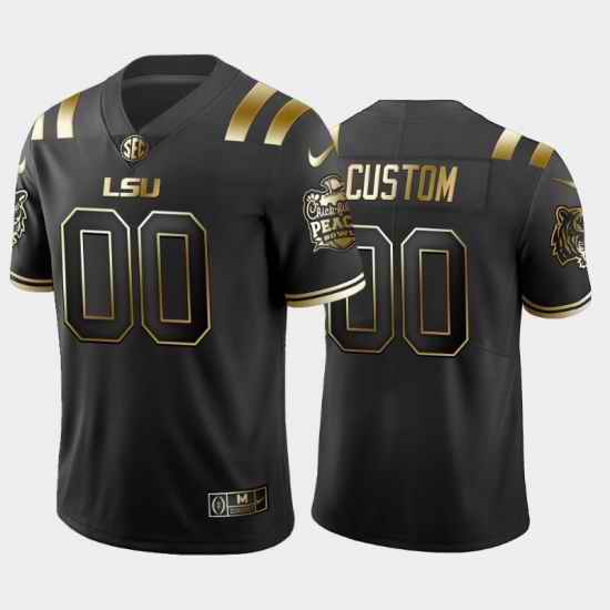 LSU Tiger Custom Black Golden Edition Men'S Jersey->->Custom Jersey