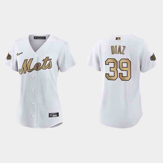 Women New York Mets Edwin Diaz 2022 Mlb All Star Game Replica White Jersey->2022 all star->MLB Jersey