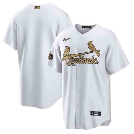 Men St  Louis Cardinals Blank 2022 All Star White Cool Base Stitched Baseball Jersey->2022 all star->MLB Jersey