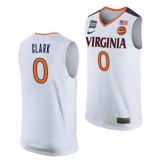 Virginia Cavaliers Kihei Clark White Away Men'S Jersey->virginia cavaliers->NCAA Jersey