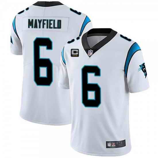 Men Carolina Panthers 2022 #6 Baker Mayfield White With 3-star C Patch Vapor Untouchable Limited Stitched Jersey->carolina panthers->NFL Jersey