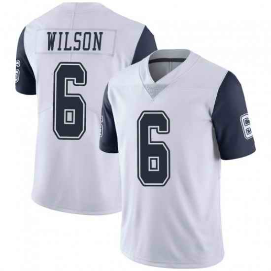 Men Dallas Cowboys #6 Donavan Wilson White Thanksgiving Limited Stitched Jersey->green bay packers->NFL Jersey