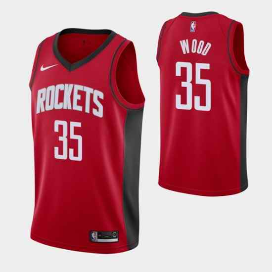 Men Houston Rockets #35 Christian Wood Red Stitched Basketball Jersey->houston rockets->NBA Jersey