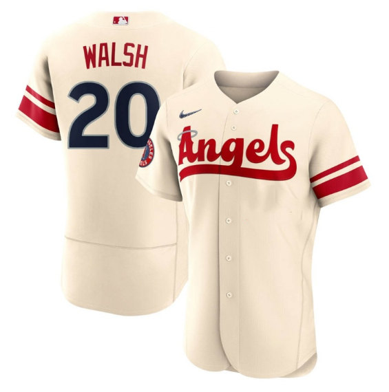 Men's Los Angeles Angels #20 Jared Walsh 2022 Cream City Connect Flex Base Stitched Jersey->los angeles angels->MLB Jersey