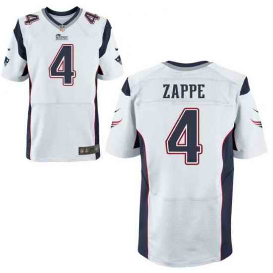 Men Nike New England Patriots Bailey Zappe #4 White Vapor Limited Player Jersey->new england patriots->NFL Jersey
