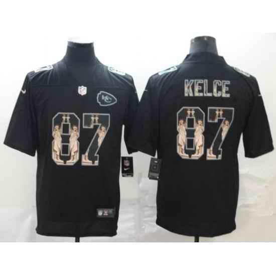 Men Kansas City Chiefs #87 Travis Kelce Black Fashion Nike Limited Jersey->kansas city chiefs->NFL Jersey