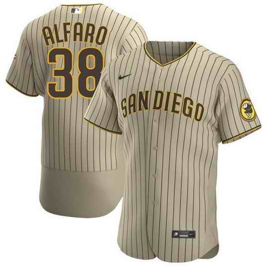 Men San Diego Padres #38 Jorge Alfaro Tan Flex Base Stitched Baseball Jersey->san diego padres->MLB Jersey
