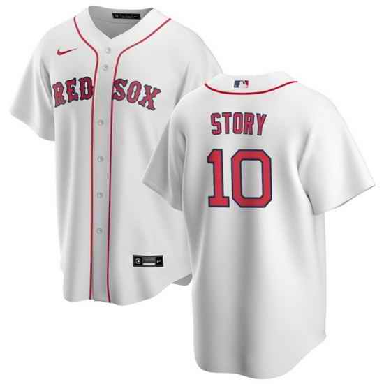Men Boston Red Sox #10 Trevor Story White Cool Base Stitched Baseball jersey->boston red sox->MLB Jersey