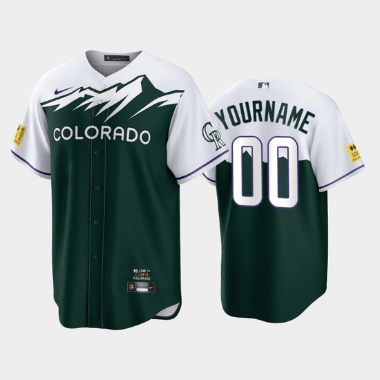 Men Women Youth Colorado Rockies Active Player Custom 2022 Green City Connect Stitched Baseball Jerseys->customized mlb jersey->Custom Jersey
