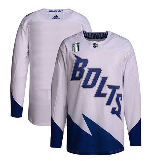 Men's Tampa Bay Lightning Blank 2022 White Stanley Cup Final Patch Breakaway Stitched Jersey->tampa bay lightning->NHL Jersey