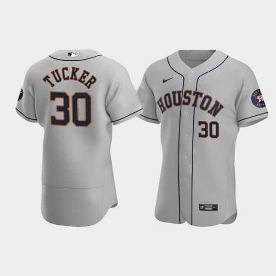 Men's Houston Astros #30 Kyle Tucker Gray Flex Base Stitched Baseball Jersey->houston astros->MLB Jersey