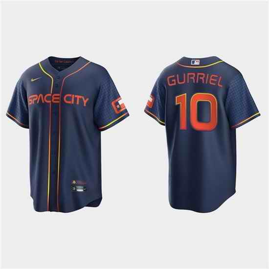 Youth Houston Astros #10 Yuli Gurriel 2022 Navy City Connect Stitched Jersey->youth mlb jersey->Youth Jersey