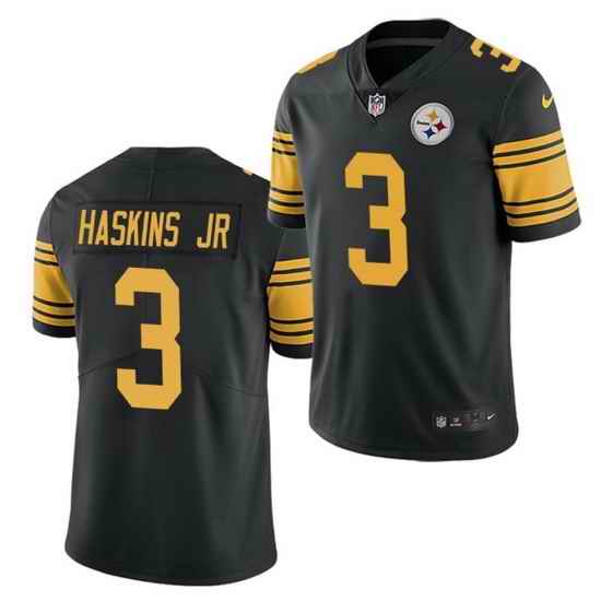 Men Pittsburgh Steelers #3 Dwayne Haskins Jr  Black Color Rush Limited Stitched jersey->pittsburgh steelers->NFL Jersey
