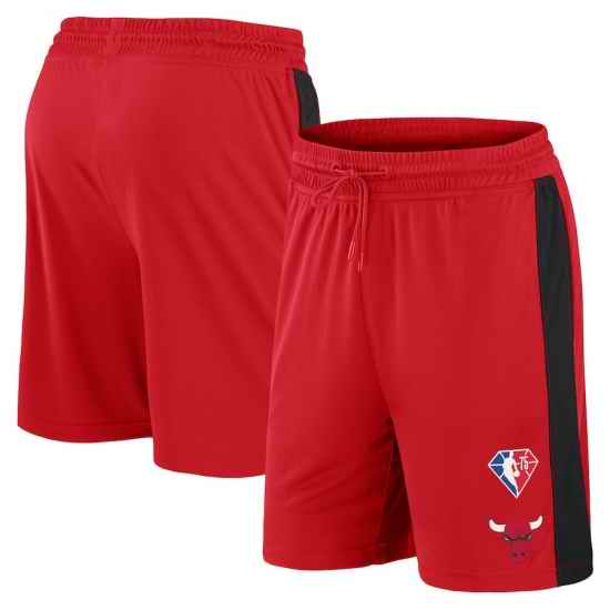Men Chicago Bulls Red Shorts->nba shorts->NBA Jersey