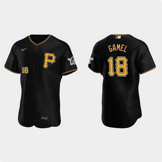 Men Pittsburgh Pirates #18 Ben Gamel Black Flex Base Stitched Jerse->boston red sox->MLB Jersey