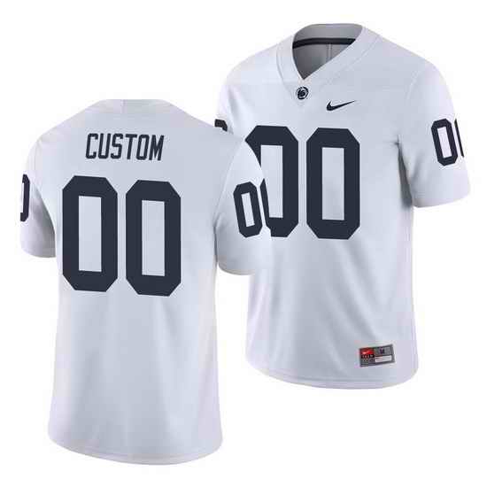 penn state nittany lions custom white college football men's jersey->->Custom Jersey