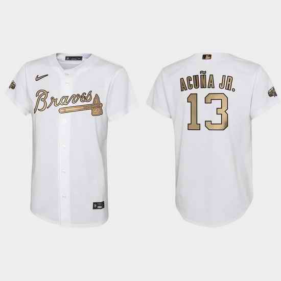 Youth Ronald Acuna Jr. Atlanta Braves 2022 Mlb All Star Game White Jersey->2022 all star->MLB Jersey
