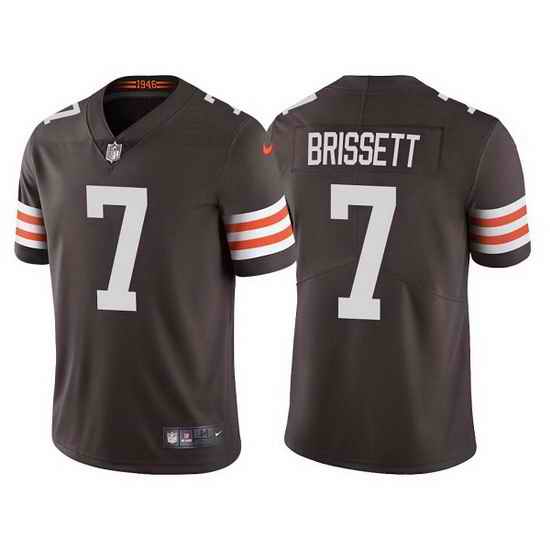 Men Cleveland Browns #7 Jacoby Brissett Brown Vapor Untouchable Limited Stitched jersey->denver broncos->NFL Jersey