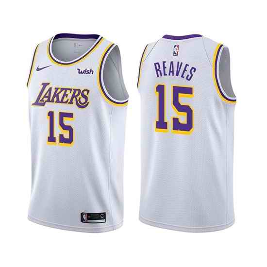 Men Los Angeles Lakers #15 Austin Reaves White Stitched Jersey->los angeles lakers->NBA Jersey