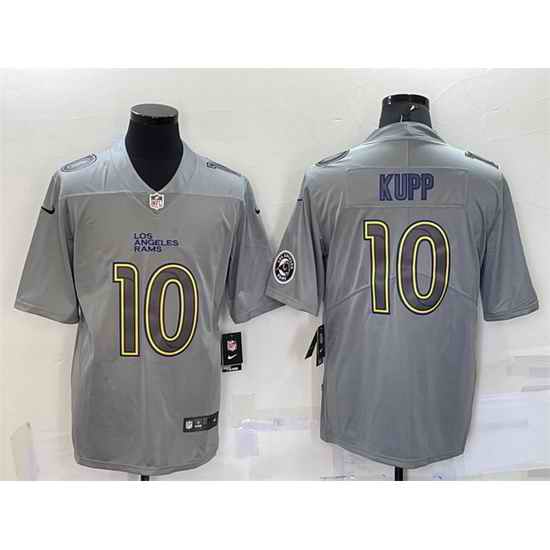 Men Los Angeles Rams #10 Cooper Kupp Grey With Patch Atmosphere Fashion Stitc->los angeles rams->NFL Jersey