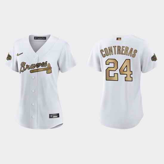 Women Chicago Cubs Willson Contreras 2022 Mlb All Star Game Replica White Jersey->2022 all star->MLB Jersey