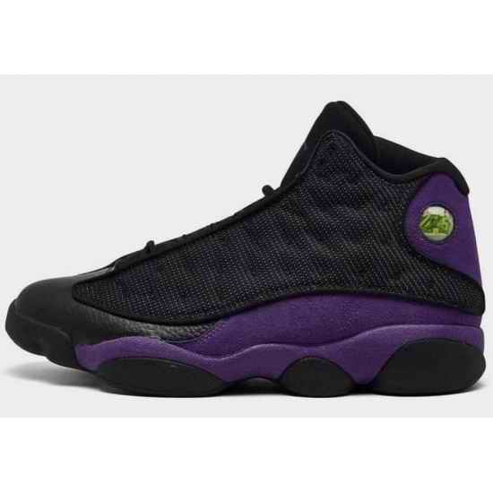 Men Nike Air Jordan #13 black purple Retro Shoes->air jordan men->Sneakers