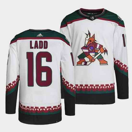 Men Arizona Coyotes #16 Andrew Ladd White Stitched jersey->arizona coyotes->NHL Jersey