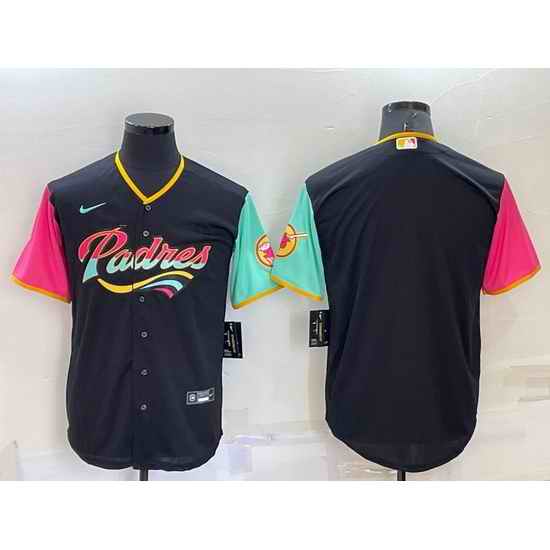 Men San Diego Padres Blank 2022 Black City Connect Cool Base Stitched Jersey->san diego padres->MLB Jersey