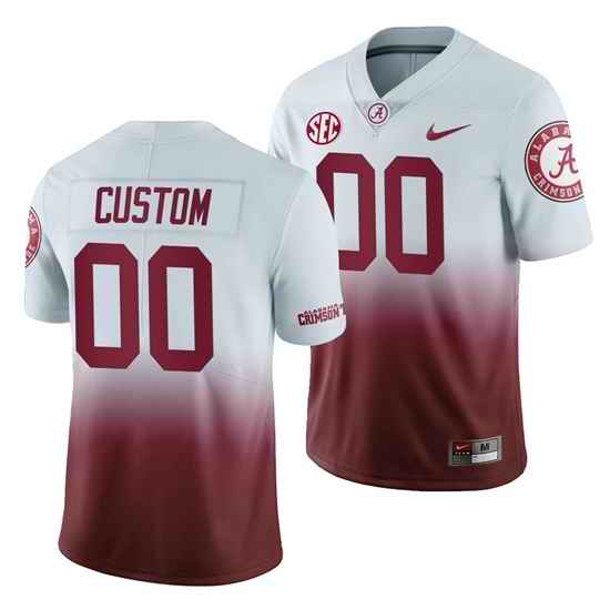 Alabama Crimson Tide Custom Men's Gradient 2019 Color Crash Jersey->->Custom Jersey