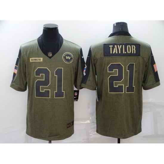 Men's Nike Washington Football Team #21 Sean Taylor 2021 Salute To Service Limited Jersey->washington football team->NFL Jersey