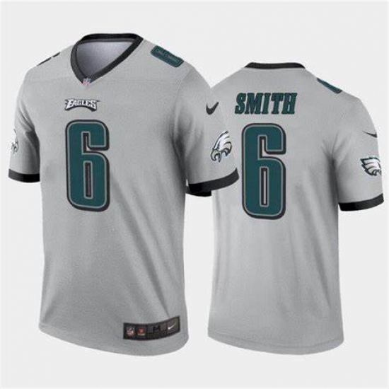 Nike Eagles #6 DeVonta Smith Silver Men Stitched NFL Limited Inverted Legend Jersey->nike air max bw->Sneakers