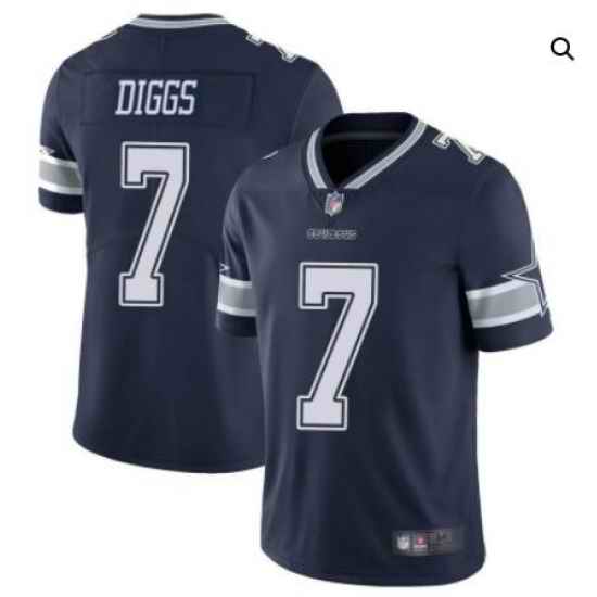 Men Dallas Cowboys #7 Trevon Diggs 2021 Navy Vapor Limited Stitched Jersey->dallas cowboys->NFL Jersey