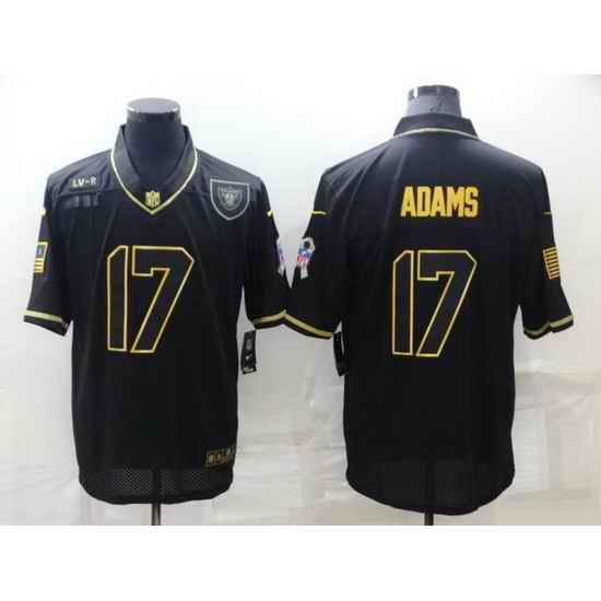 Men Las Vegas Raiders #17 Davante Adams Black Gold Salute To Service Limited Stitched jersey