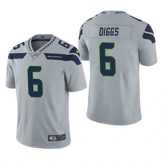 Men Seattle Seahawks Quandre Diggs #6 Grey Vapor Limited NFL Jersey->seattle seahawks->NFL Jersey