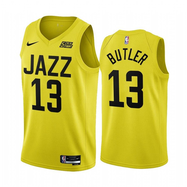 Men's Utah Jazz #13 Jared Butler Yellow 2022/23 Association Edition Stitched Basketball Jersey->utah jazz jerseys->NBA Jersey