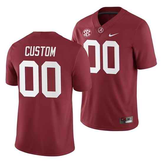 Alabama Crimson Tide Custom Crimson College Football Men's Home Game Jersey->->Custom Jersey
