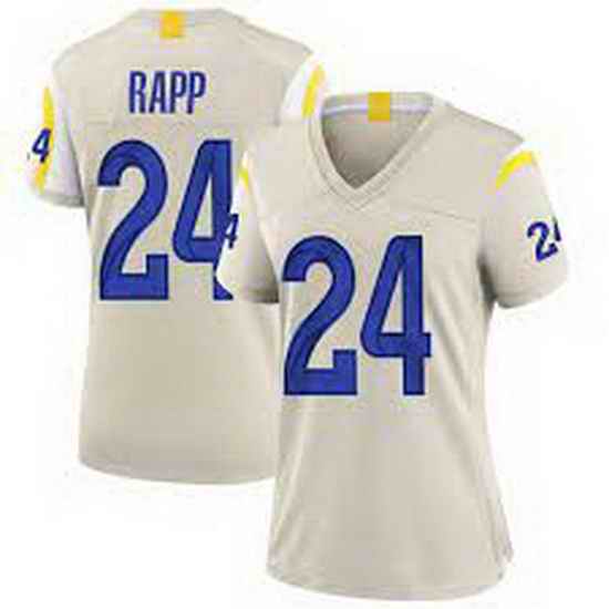 Women Los Angeles Rams #24 Taylor Rapp Bone Stitched Football Limited Jersey->women nfl jersey->Women Jersey