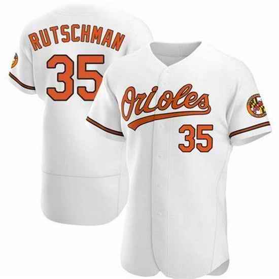 Men Baltimore Oriole #35 Adley Rutschman White Flex Base Stitched Baseball jersey->baltimore orioles->MLB Jersey