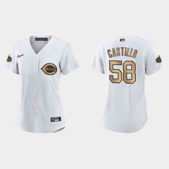 Women Cincinnati Reds Luis Castillo 2022 Mlb All Star Game Replica White Jersey->2022 all star->MLB Jersey